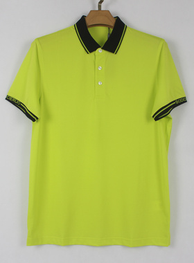 夏款男士 翻领 丝光棉 舒适透气 吊牌齐全时尚休闲 短袖T恤 03213