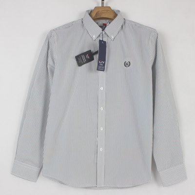 JLL 男士春秋新款 弹力 黑白竖条商务休闲 长袖衬衫吊牌齐全02221