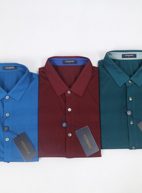 真丝 桑蚕丝提花 夏款商务男士短袖针织衬衫03319 为正VZSWNZ