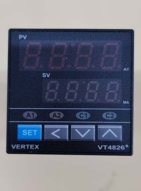 台湾巨诺温控器VERTEX VT4826+ DC24V电源输入 2组报警 VT4826