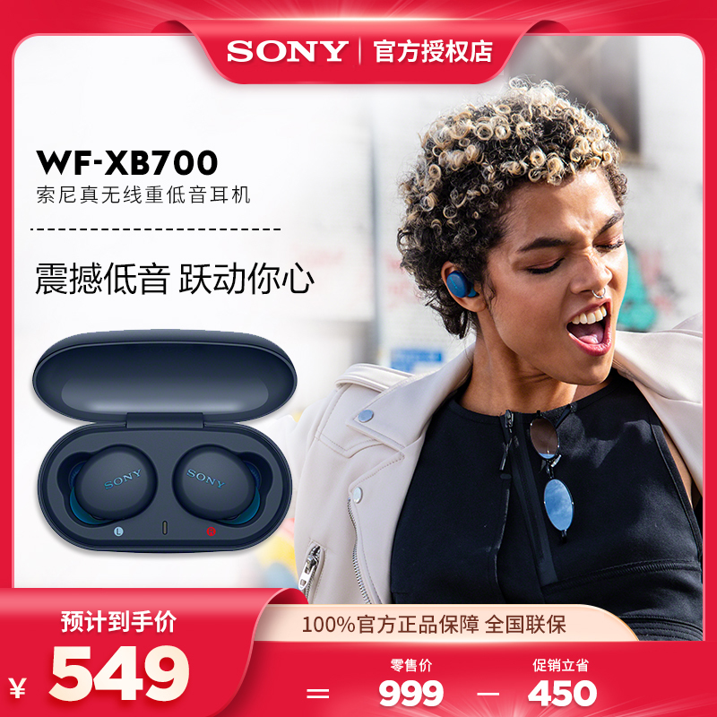 sony/索尼 wf-xb700 真无线蓝牙入耳式带麦通话运动耳机防水防尘