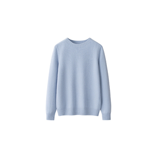 帕阑蒂｜DM82105纯山羊绒无缝一体加厚圆领女套衫