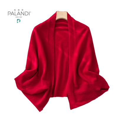 羊绒披肩女100%纯山羊绒针织围巾