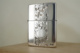 防风打火机ZIPPO 1990年H近新双面手雕唐草花37复刻纯银 原装 正版