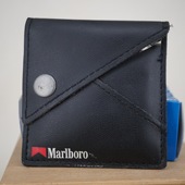 经典 全新万宝路酷黑肤感皮质多袋烟具烟灰袋 周边 正品 原装