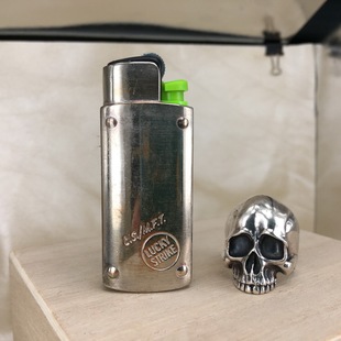 原装 二手未使用好彩全金属蚀刻漆面打火机盔甲铠甲套 经典周边