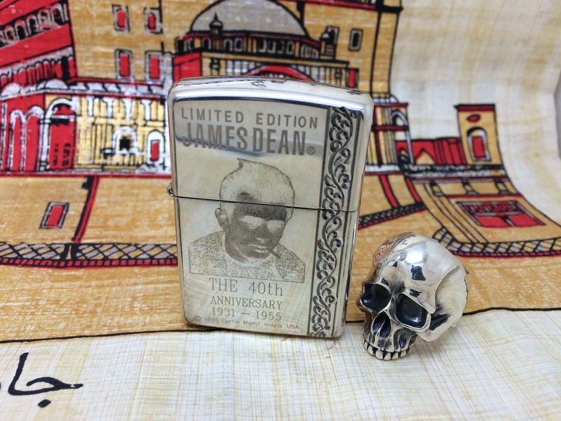 原装正版1994年K全新限量镀银蚀刻手雕詹姆斯迪恩纪念打火机ZIPPO