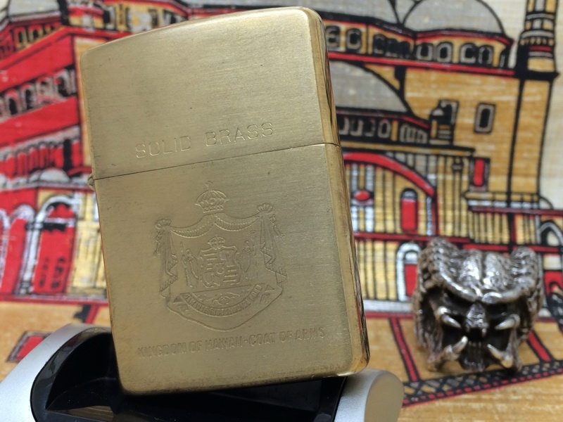 原装正版 1992年全新纪念底刻纯铜夏威夷王国纹章打火机 ZIPPO