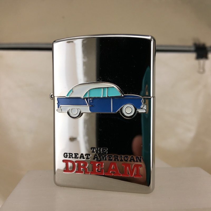 原装正版 2004年I全新经典惊喜贴章系列之敞篷老爷车打火机 ZIPPO