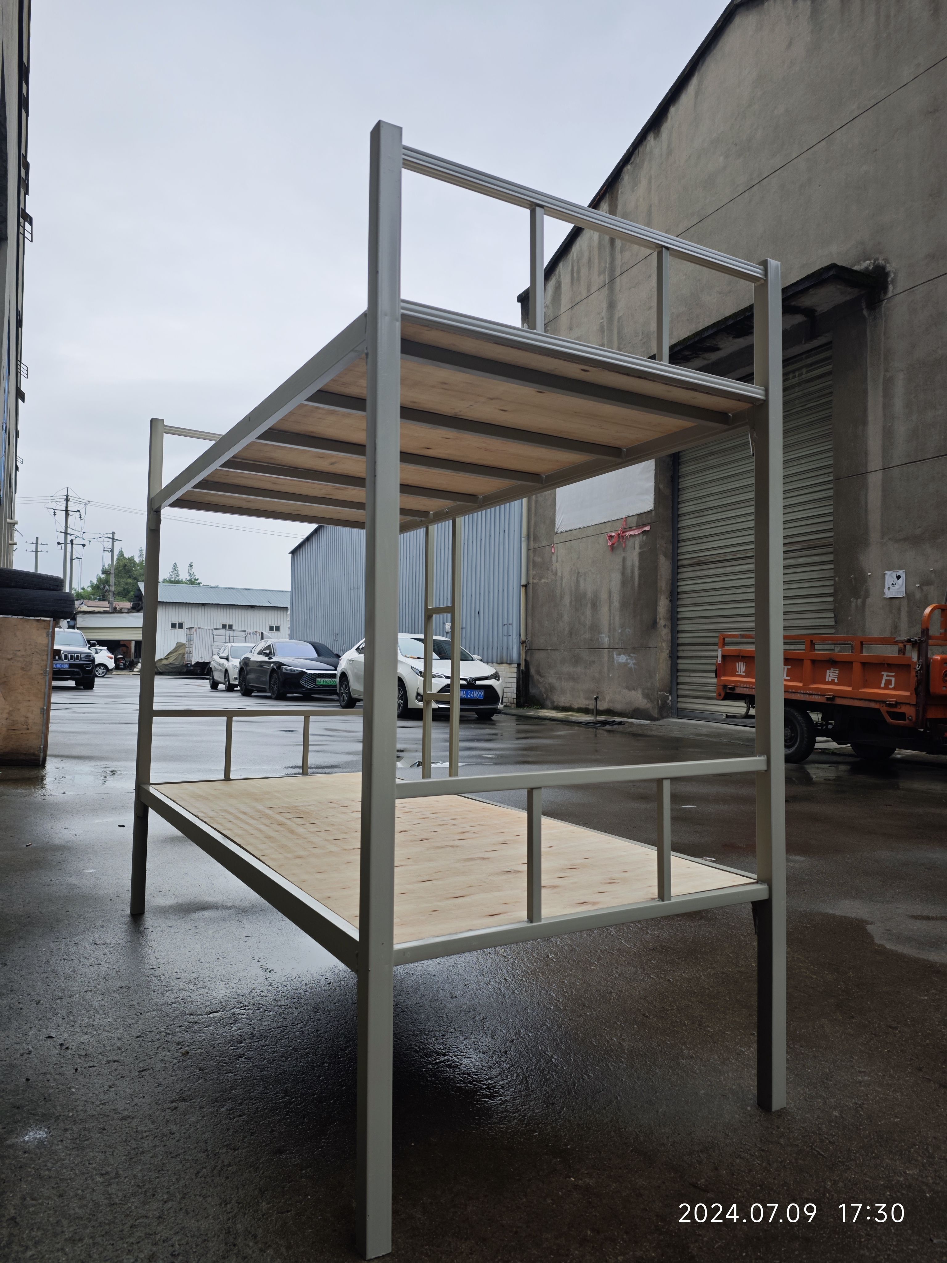 铁架床上下铺0.9米宽铁床双层床工地床