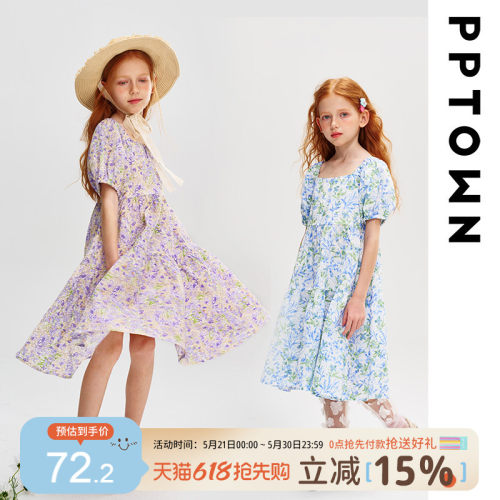 女童短袖连衣裙2025新款