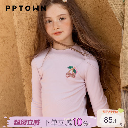 女童磨毛内搭打底衫7A抗菌长袖T