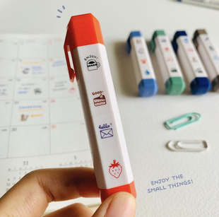 日本ERIC x SANBY联名浸透墨手账印章叠叠乐自带印油时间日程安排