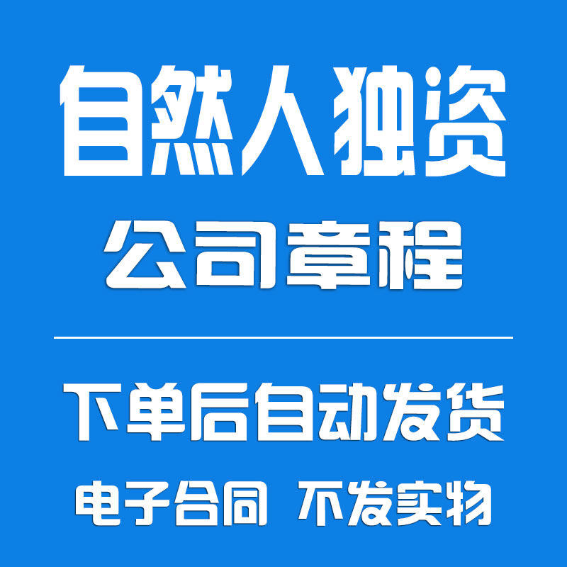 有限公司-自然人独资章程