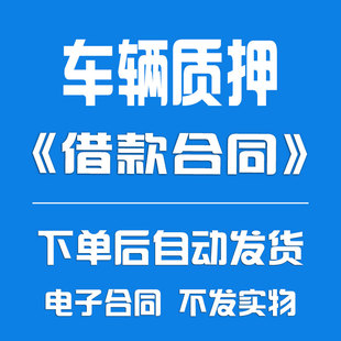 《车辆质押抵押借款合同》完整版