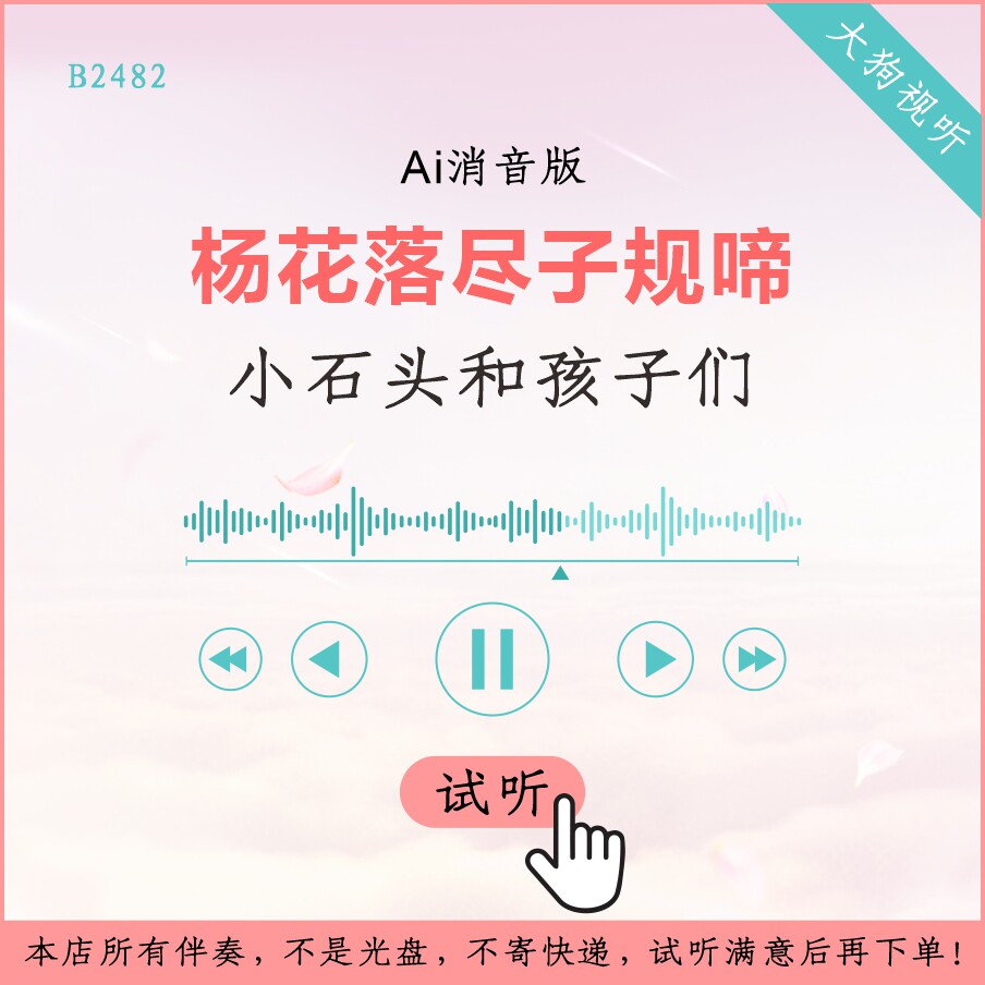 b2482小石头和孩子们 韩甜甜 韩依霖 杨花落尽子规啼 消音伴奏