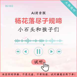 B2482小石头和孩子们 韩甜甜 韩依霖 杨花落尽子规啼 消音伴奏