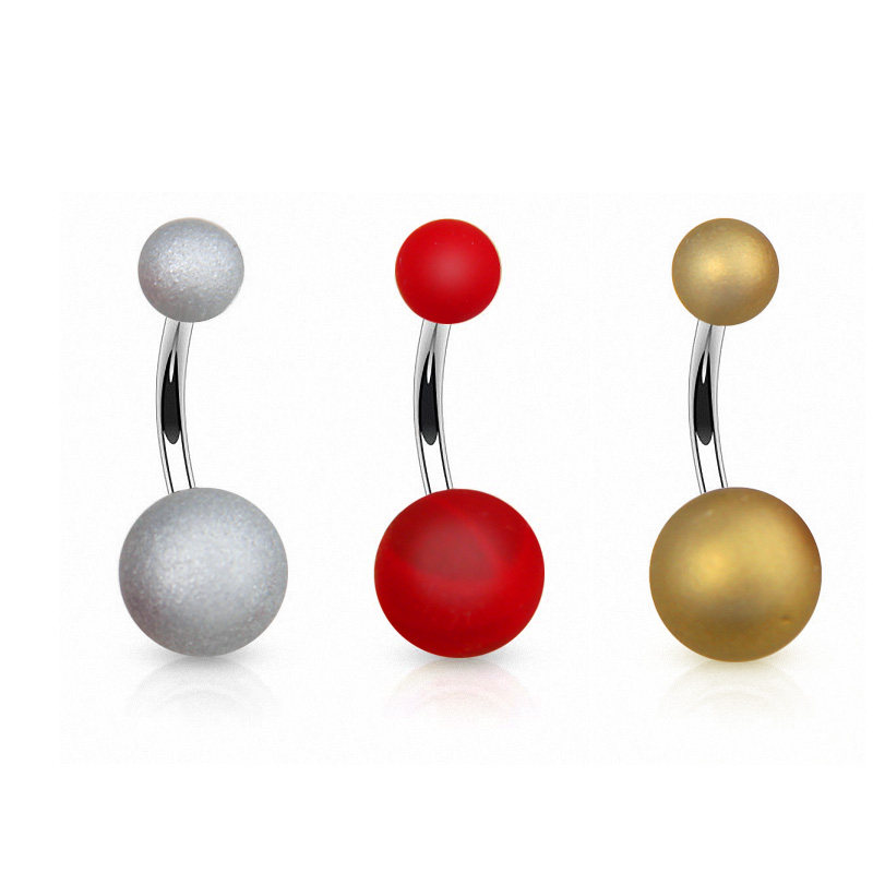 糖果色泫雅风温润哑光肚脐钉肚脐环欧美适用科室好药材雅而顿