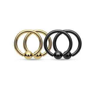 钛钢医用钢黑色金色脐环乳环鼻环唇环圈圈圆圈款乳钉穿刺饰品粗针