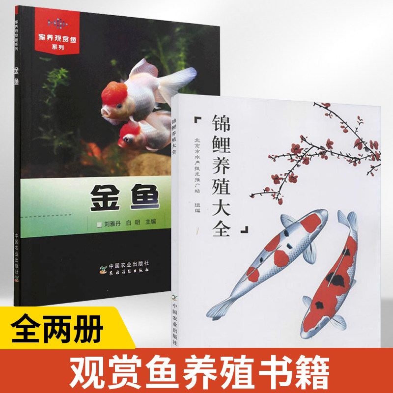 【全2册】锦鲤养殖大全+金鱼 锦鲤饲养殖方法技巧池塘养鱼观赏鱼锦鲤养殖技术大全养殖与鉴赏鲤鱼喂养技巧教程
