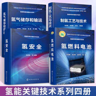 4册 氢能利用关键技术系列--氢燃料电池+氢安全+制氢工艺与技术+氢气储存和输运 燃料电池催化剂 燃料电池基础材料关键部件