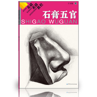 基础素描教程．石膏五官眉毛 眼睛 鼻子 嘴巴 耳朵 入门学习石膏五官结构光影素描表现技法 美术特长生学习素描石膏像头像入门书籍