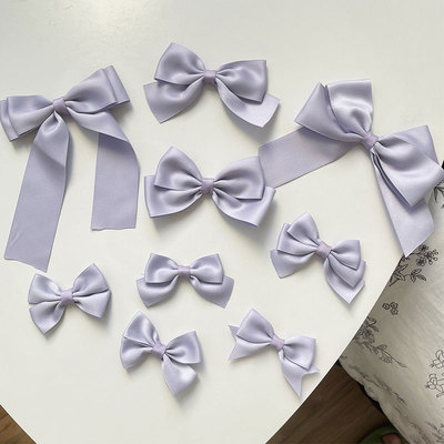 其他复古布艺女蝴蝶结无藤萝紫