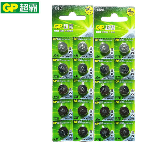 超霸LR44 A76纽扣电池AG13  L1154 357A数显游标卡尺玩具电子1.5V - 封面