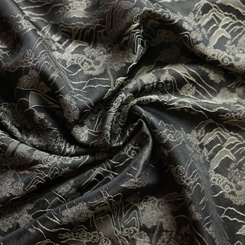 古墨田醋酸面料新中式旗袍