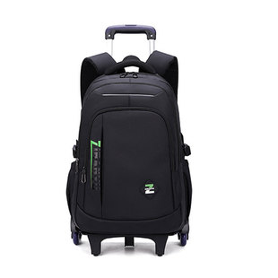 大容量初中小学生4-67年级男孩子儿童背包可上爬楼梯六轮拉杆书包