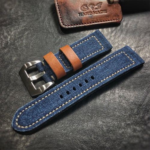 沛纳海柔软牛仔布表带