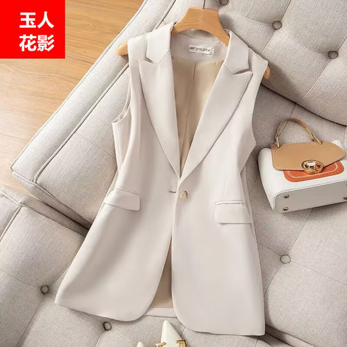 西装马甲女春秋2025新款洋气开叉