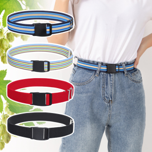 3CM弹力腰带男女生大童儿童皮带无痕高中初中生胖子懒人军训裤带