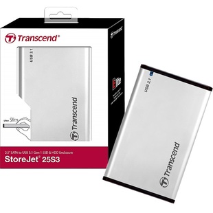 Transcend创见USB3.1移动硬盘盒 StoreJet 25S3 可装2.5吋hdd/ssd