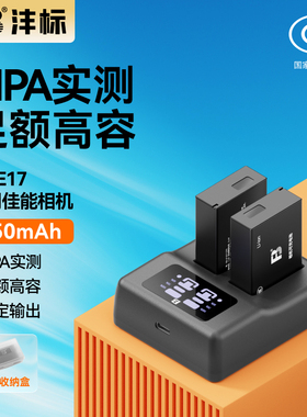 沣标LP-E17相机电池95适用佳能R50 R8  m6mark2 R10 RP 200D二代 750D 760D 800D 850D M5 M6充电器套装