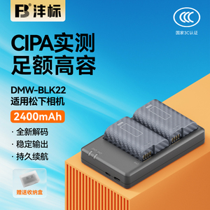 沣标DMW-BLK22相机电池24适用松下DC-S5M2 S5 S9 GH6 GH5M2全画幅数码微单LUMIX S5配件Panasonic充电器套装