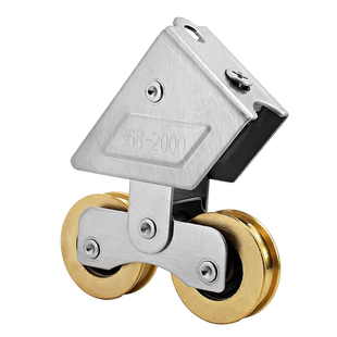 铝合金窗滑轮868型推拉窗滚轮子2000平移窗单铜轮不锈钢滑轮老式