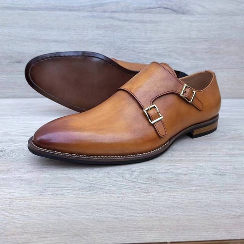 美线外贸男鞋大码孟克皮鞋男真皮