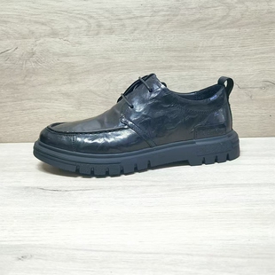 英伦商务皮鞋 透气百搭休闲鞋 男真皮厚底 系带秋季 高端小牛皮男鞋