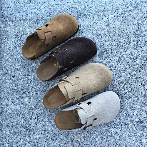 休闲时尚百搭软木拖鞋真皮勃肯鞋