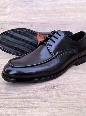 优质马皮男鞋系带夏季透气外贸英伦德比鞋正装商务皮鞋男真皮底