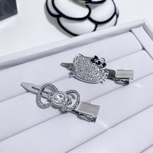 Hello Kitty凯蒂猫可爱金属满钻卡通发夹刘海夹KT发夹头饰发饰