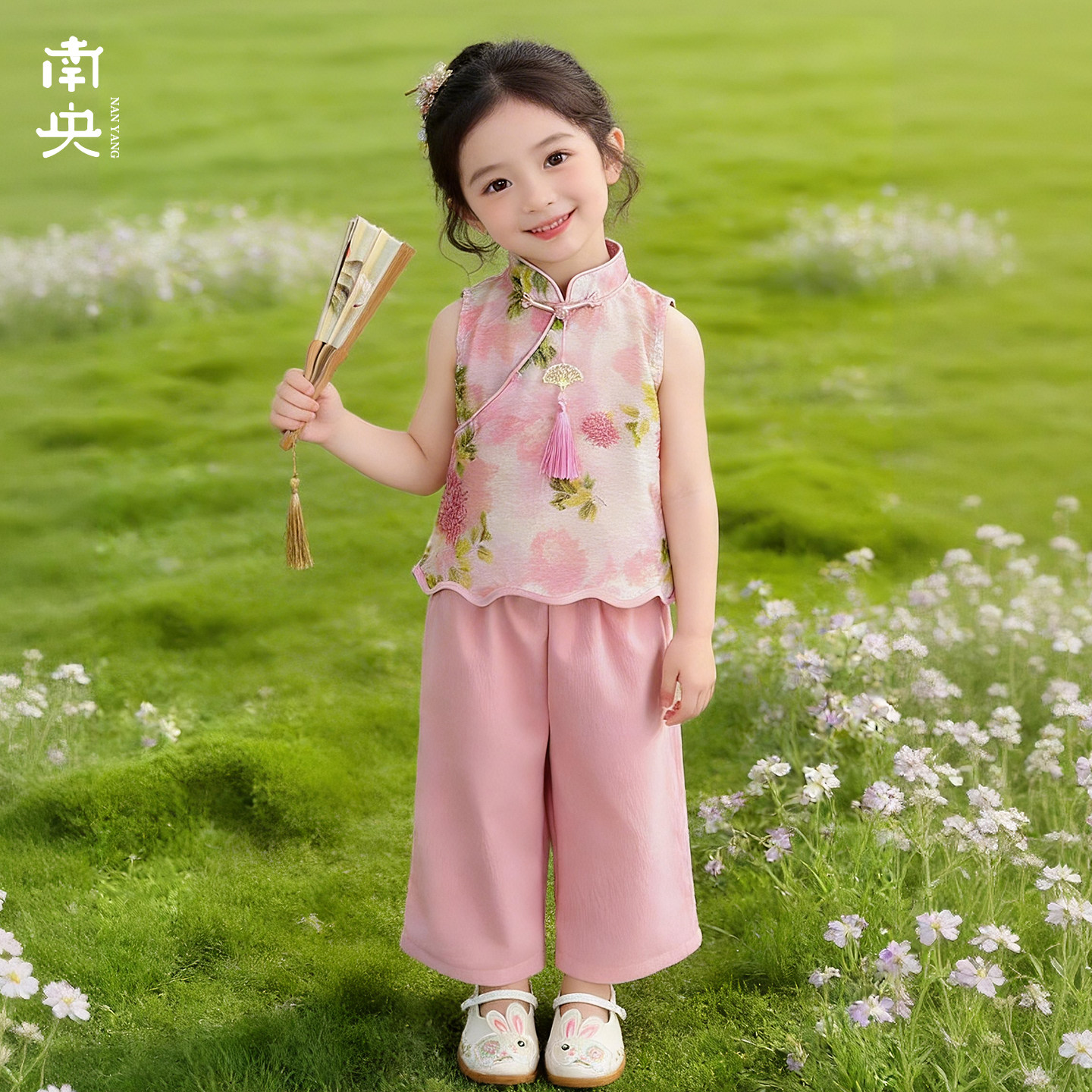 女童新中式汉服套装2026新款小女孩夏季古风改良旗袍唐装日常可穿图片