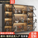 定制书柜带玻璃门家用客厅酒柜整墙防尘轻奢手办柜乐高模型展示柜