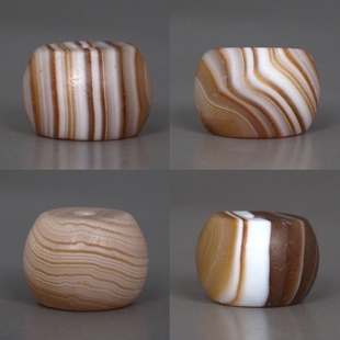 温润老气缠丝玛瑙鼓珠子散珠单株配珠饰品佛珠多宝串星月配饰(05)