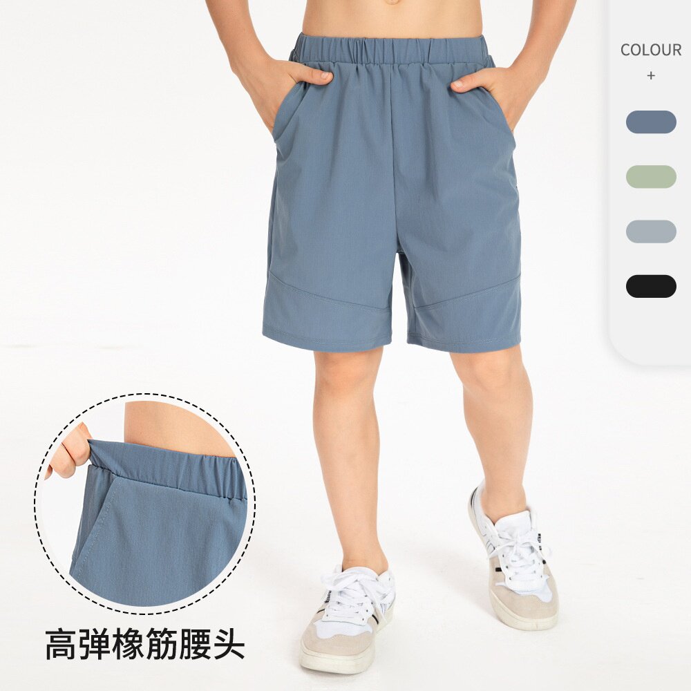 儿童宽松运动短裤锦纶速干透气篮球健身跑步休闲短裤童装23413