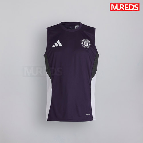 曼联官方正品阿迪达斯25/26赛季足球服无袖背心训练服球衣JP3110