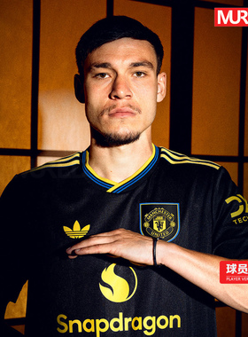 曼联官方正品阿迪达斯25-26赛季二客男子球员版短袖球衣JI7419