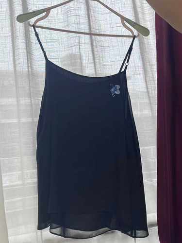 印花刺绣真丝朔绘吊带