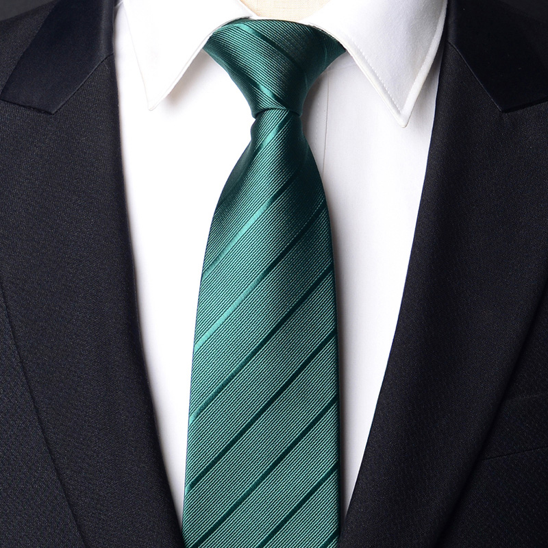 男领带士西服休闲8正装商务职业上班个性宽版绿色条纹时尚1204k